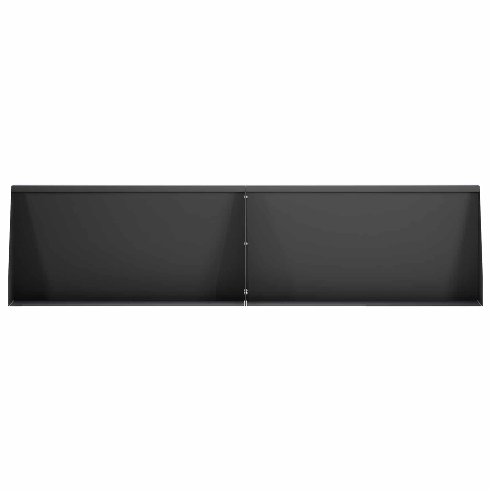 Задържащи стени 6 бр. 80 x 12 x 40 см Стомана Черно — изображение 3