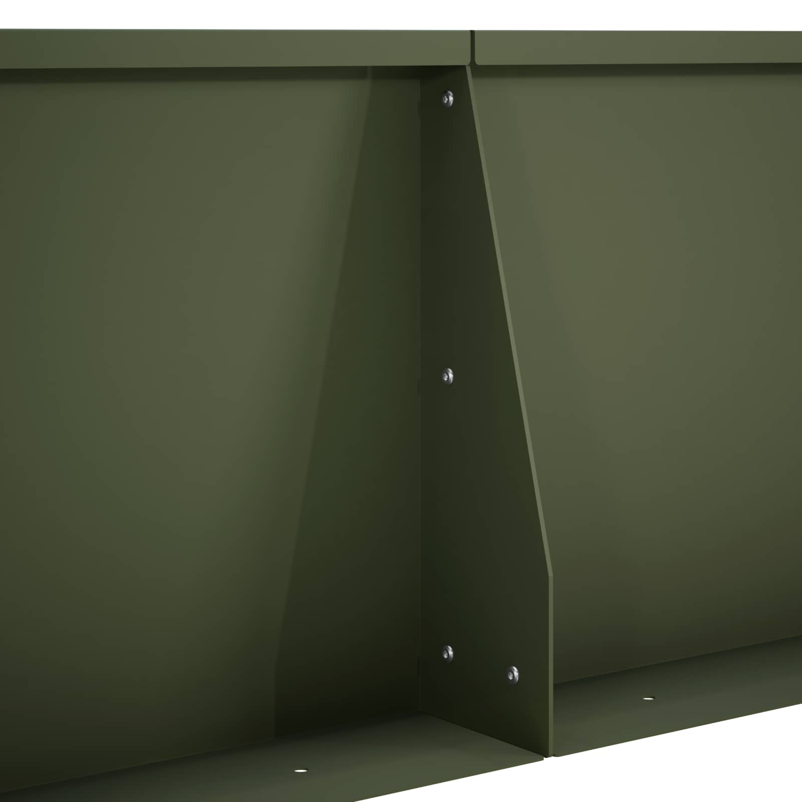 Zadrževanje stene 6 kos 80 x 12 x 50 cm Jeklo Olivno zelena