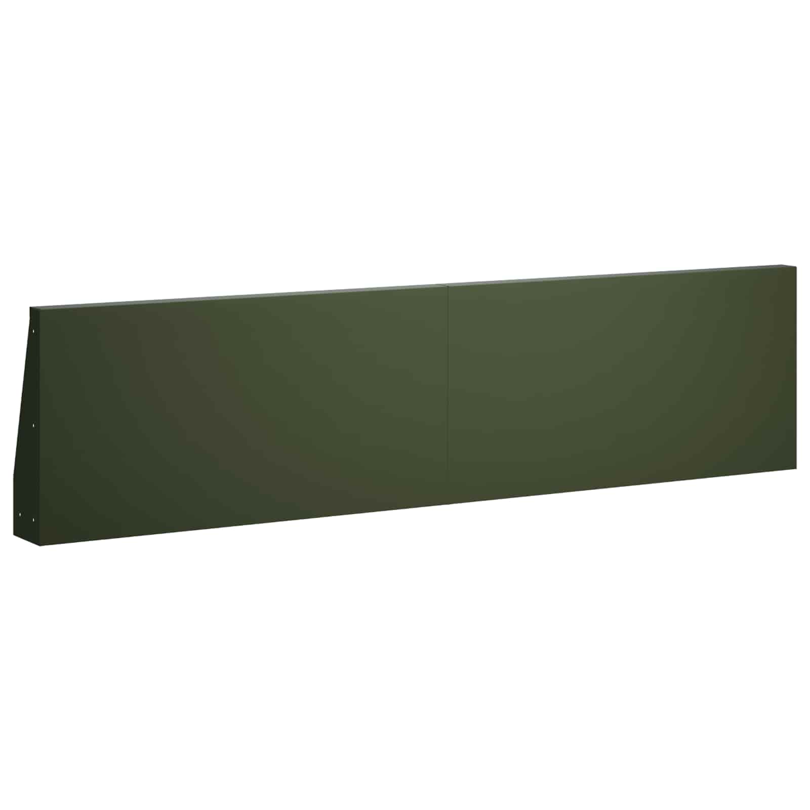 Zadrževanje stene 6 kos 80 x 12 x 50 cm Jeklo Olivno zelena