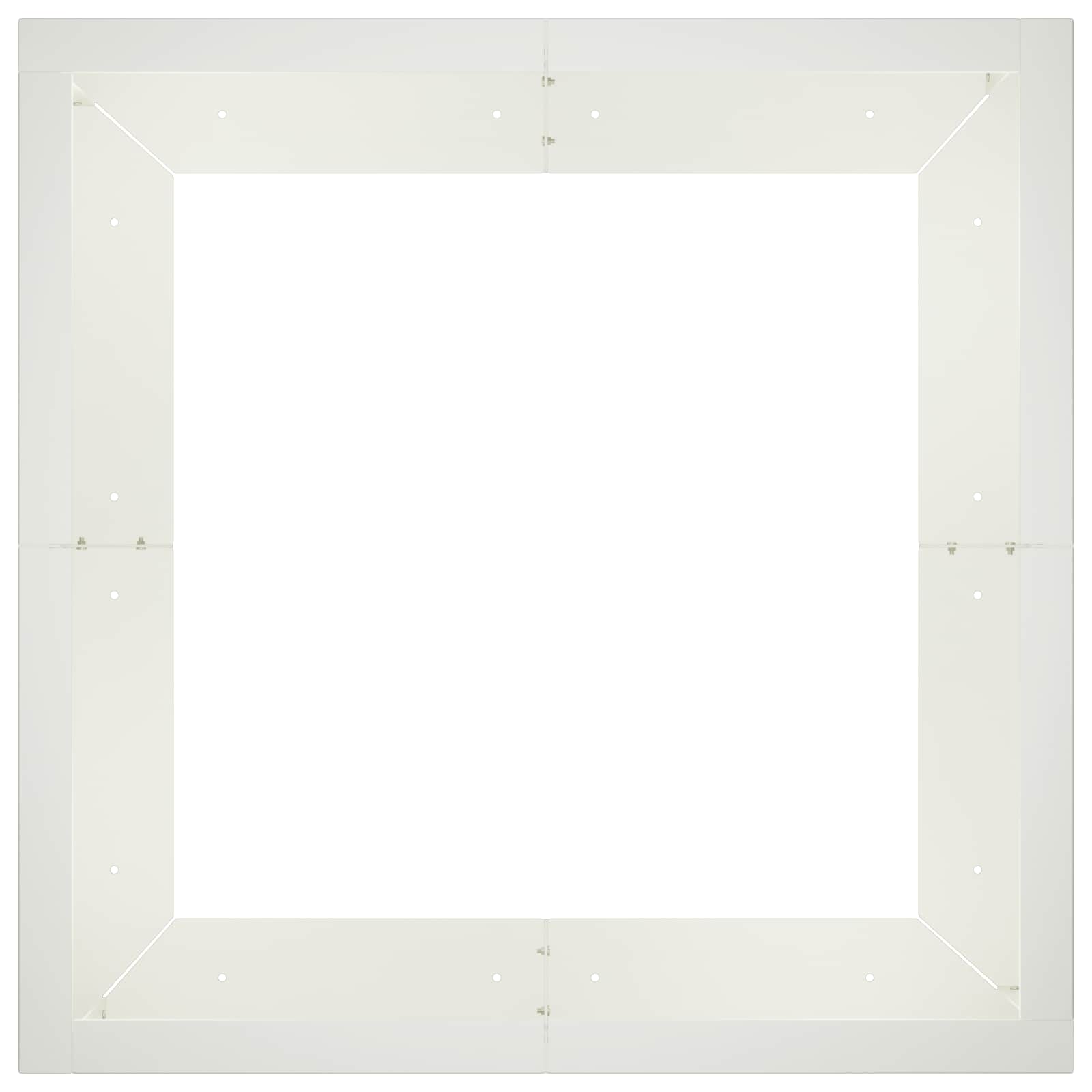 Задържащи стени 4 бр. 100 x 100 x 30 cm Стомана Бяло — изображение 4