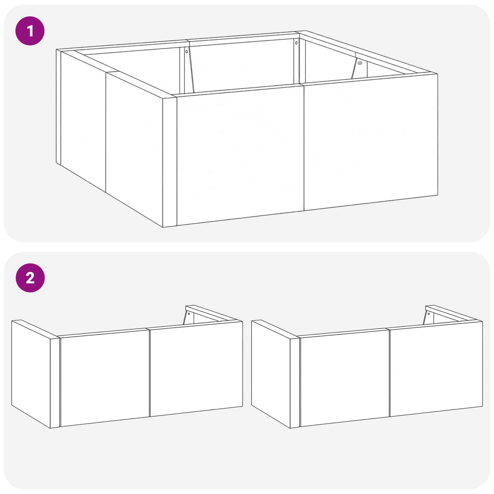 Zadrževanje stene 4 kos 100 x 100 x 30 cm Jeklo Olivno zelena