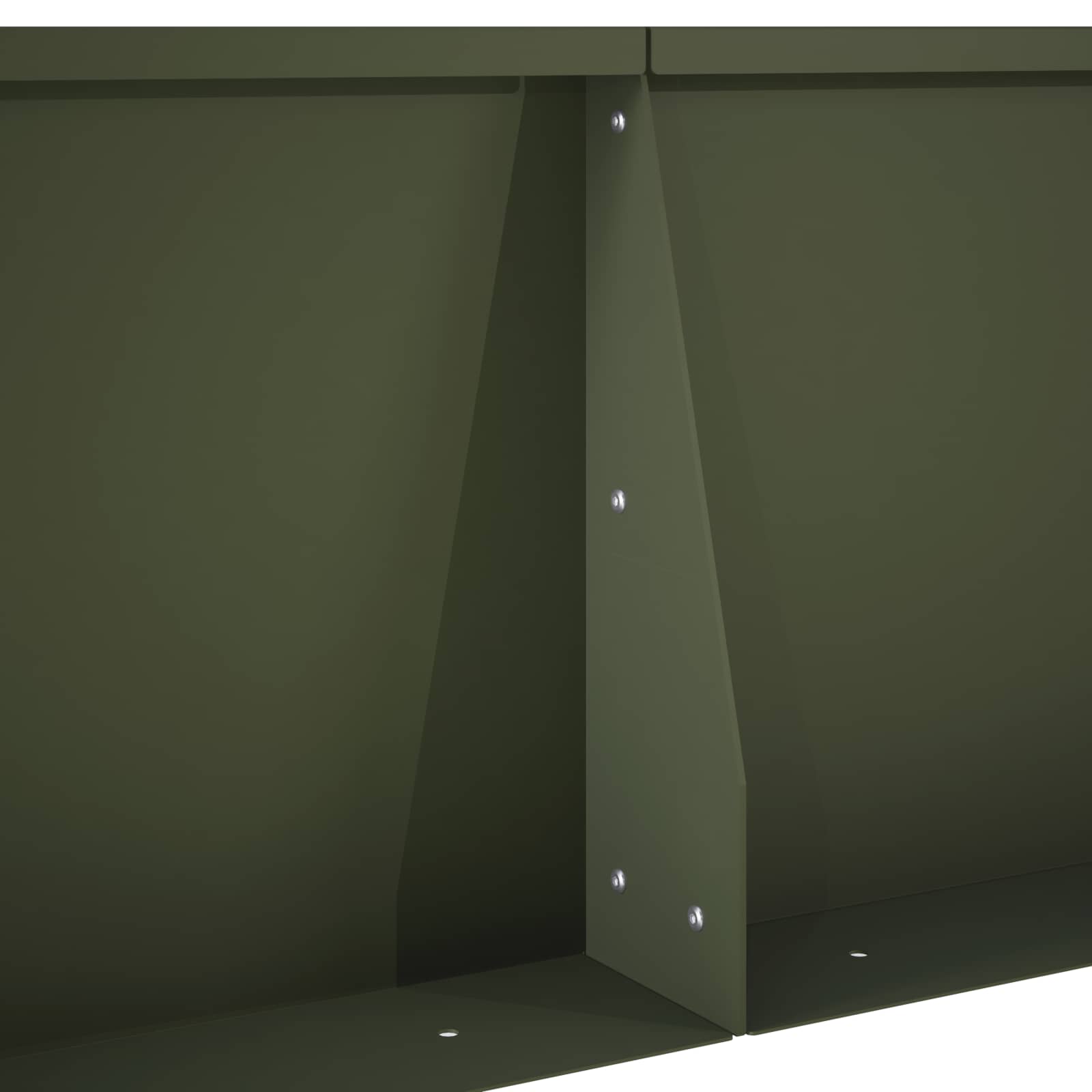 Zadrževanje stene 4 kos 100 x 100 x 50 cm Jeklo Olivno zelena