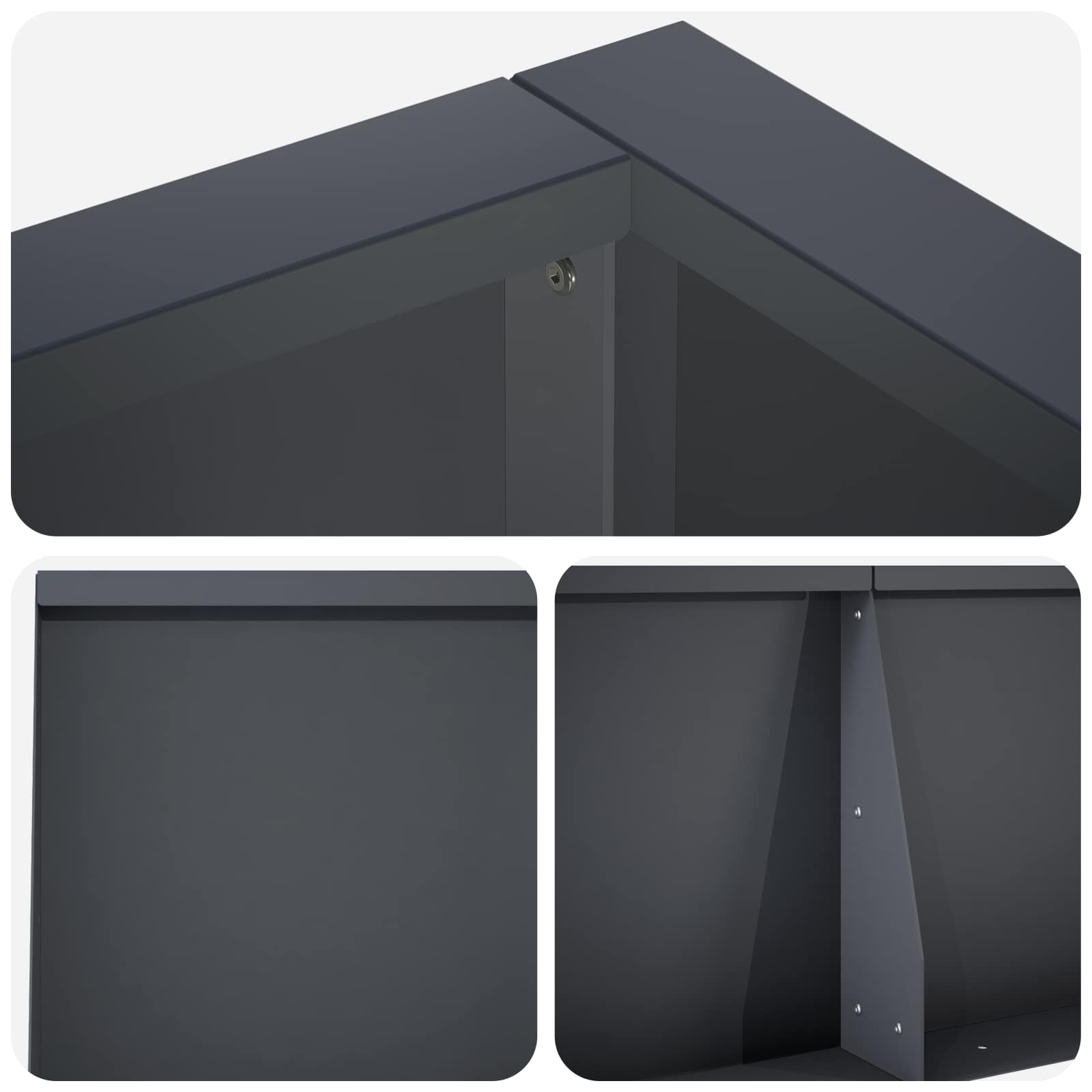 Zadrževanje stene 6 kos 200 x 100 x 30 cm Jeklo Antracit
