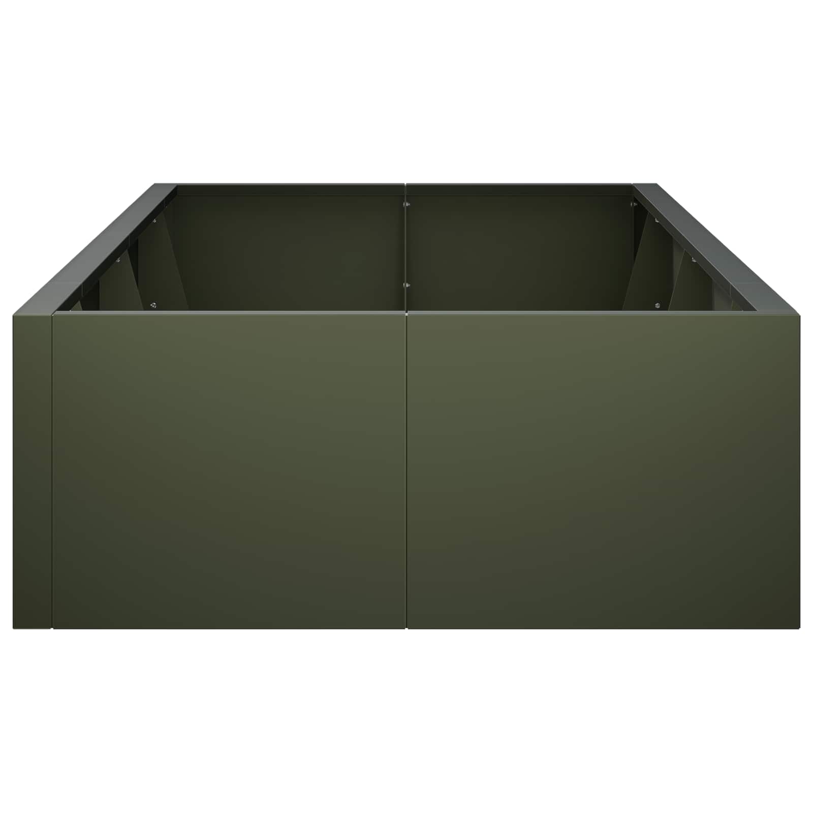 Zadrževanje stene 8 kos 300 x 100 x 50 cm Jeklo Olivno zelena