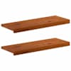 vidaXL Astme katte 2 tk 80 x 25 x 2 cm Pruun Tugev Tamme Puit
