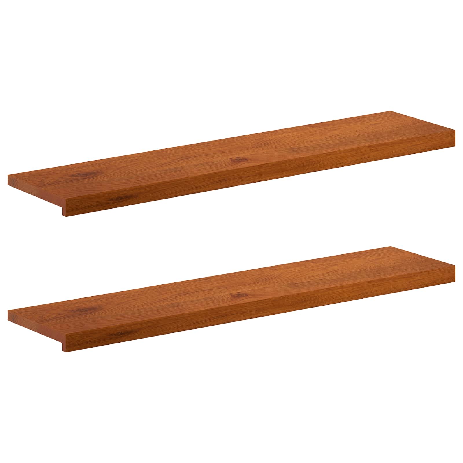 Trap Tread 2 st 110 x 25 x 2 cm Bruin Massief Eikenhout image 2