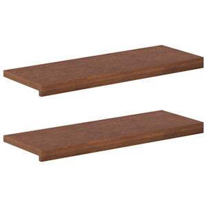 vidaXL Astme katte 2 tk 70 x 25 x 2 cm Tume pruun Tugev Tamme Puit