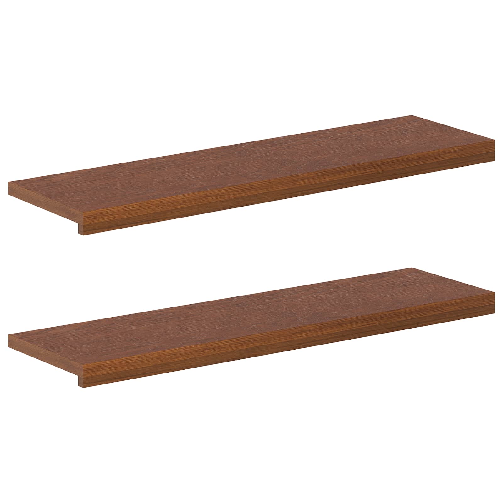 Trap Tread 2 st 90 x 25 x 2 cm Donkerbruin Massief Eikenhout image 2