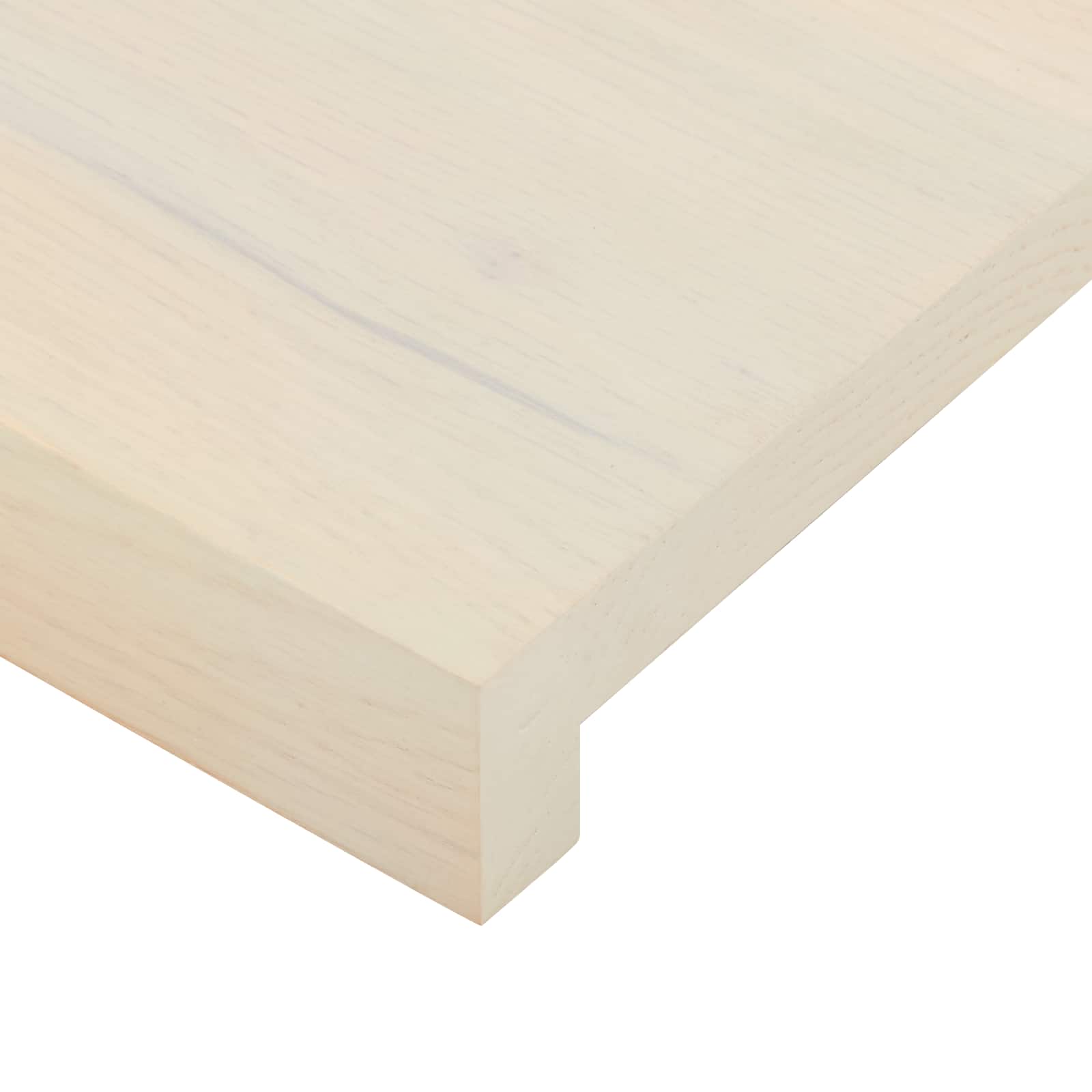 Trap Tread 4 st 120 x 25 x 2 cm Wit Massief Eikenhout image 6