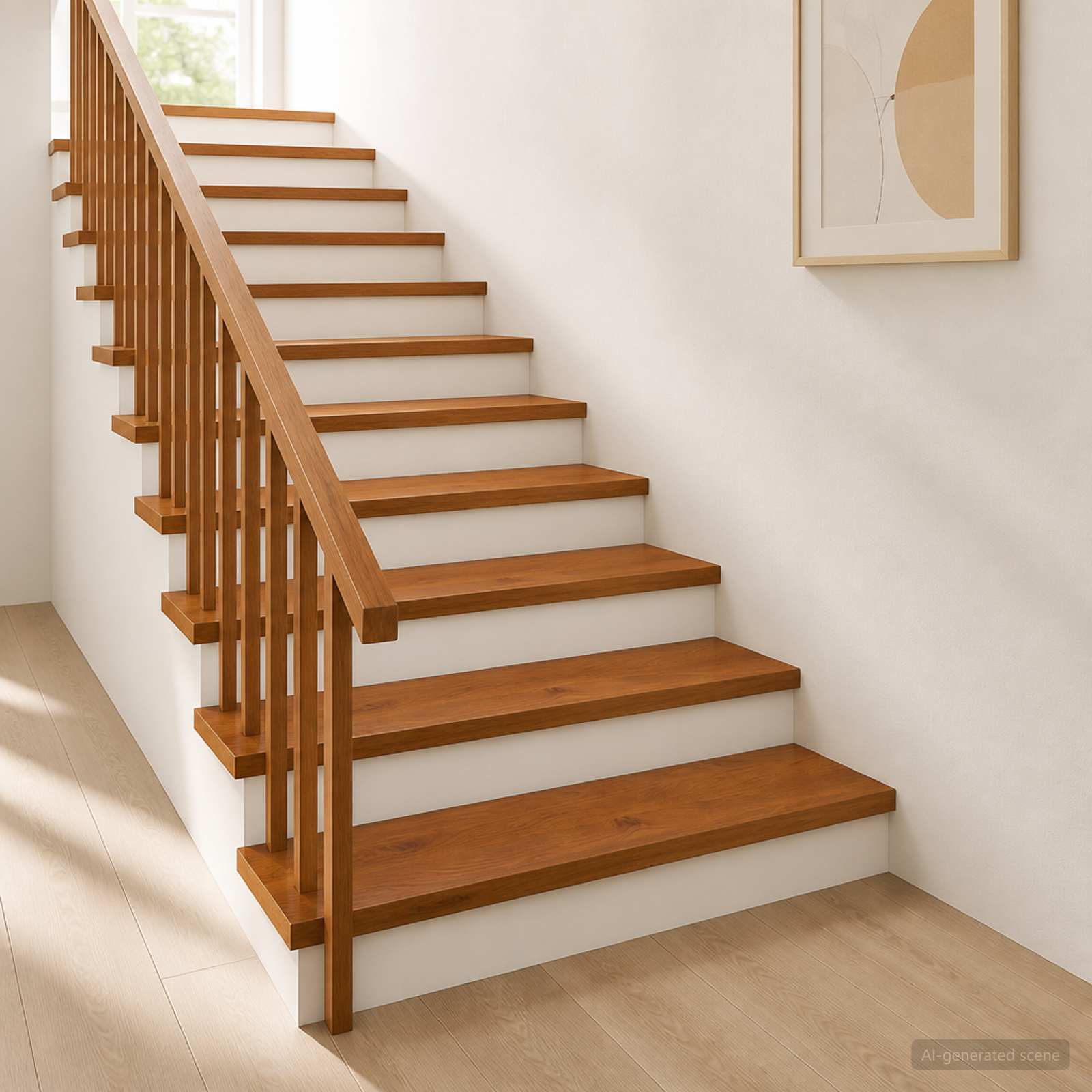 Trap Tread 4 st 100 x 30 x 2 cm Bruin Massief Eikenhout image 1
