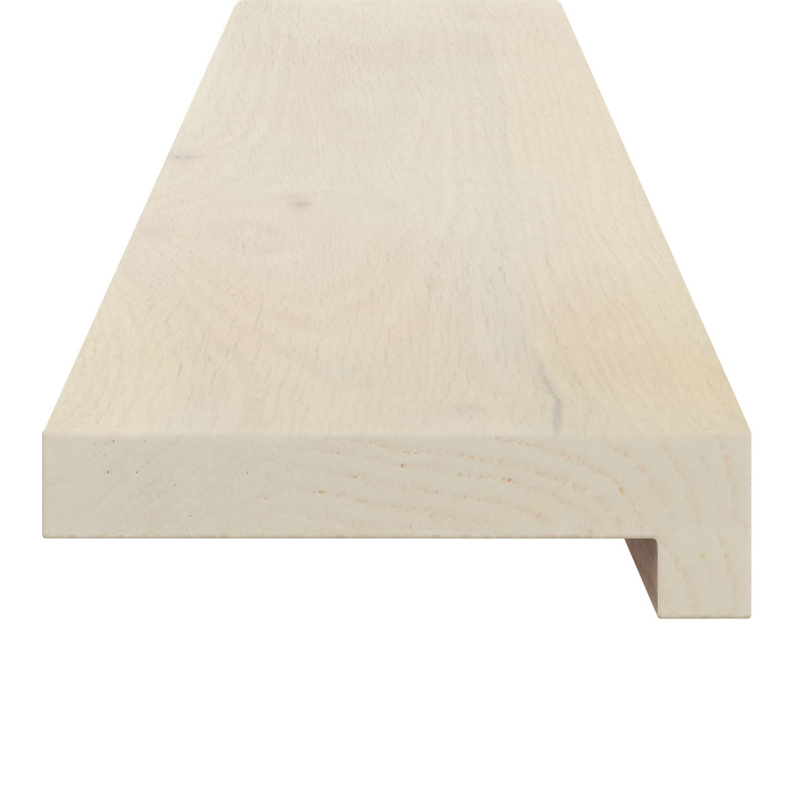 Trap Tread 12 st 90 x 25 x 2 cm Wit Massief Eikenhout image 4