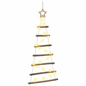 vidaXL Rippuv j&otilde;ulupuu 90 cm 30 LED-i Soe valge Pajuoksad ja jute n&ouml;&ouml;r