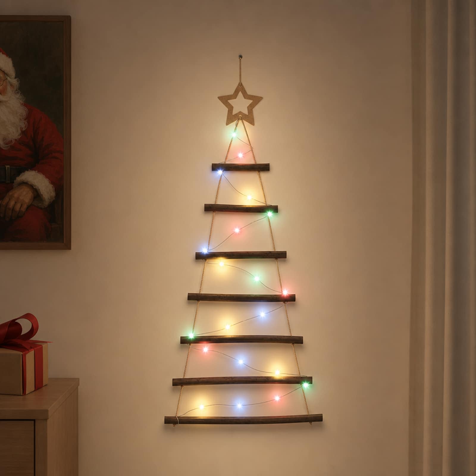 Visoka božična smreka 90 cm 30 LED Večbarvno