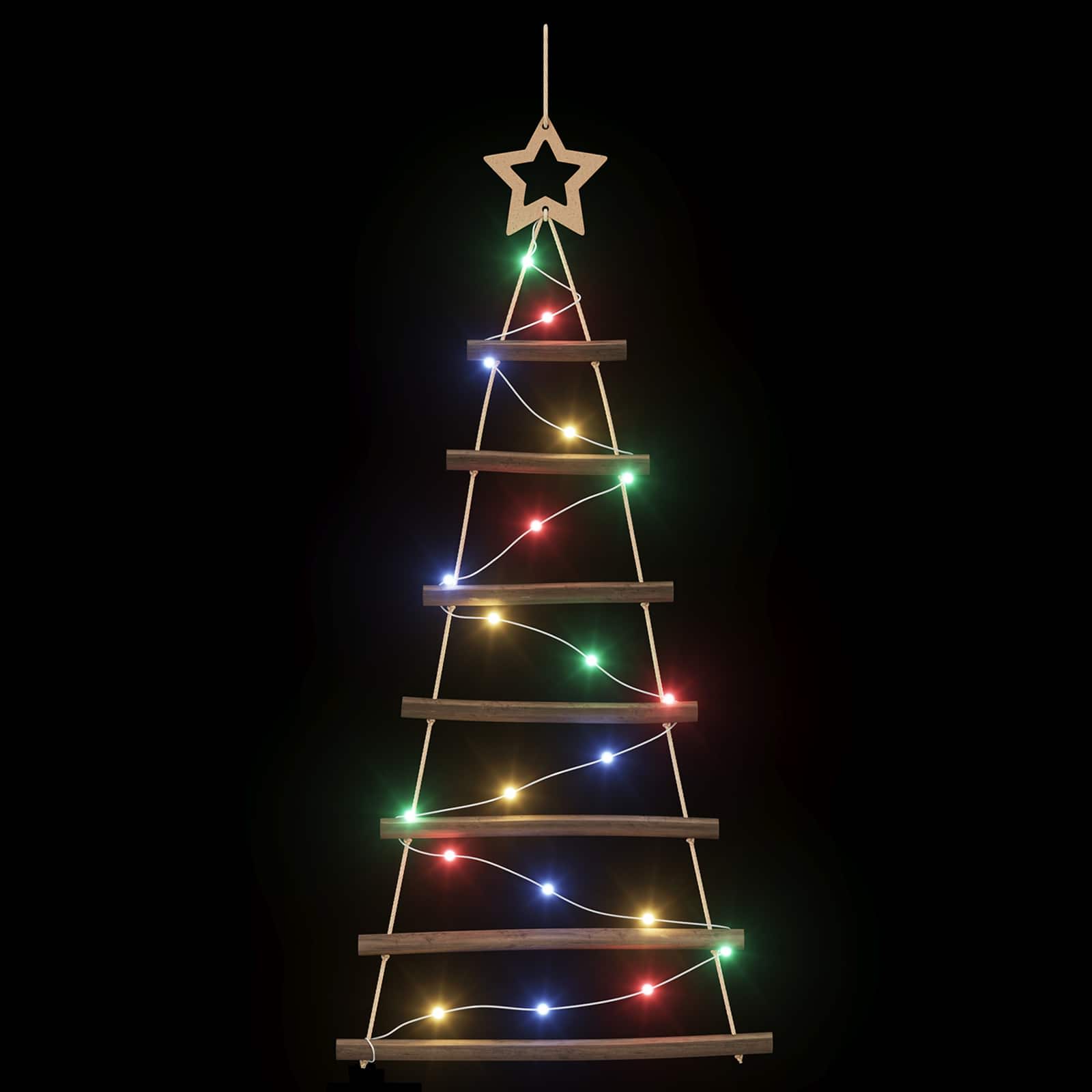 Visoka božična smreka 90 cm 30 LED Večbarvno