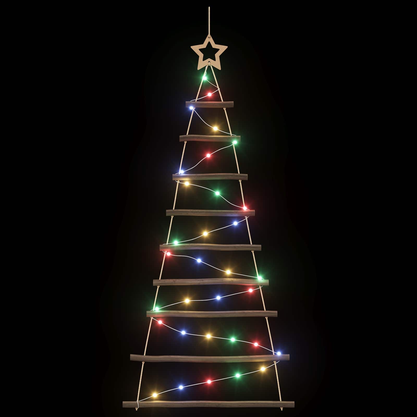 Visoka božična smreka 120 cm 50 LED Večbarvno