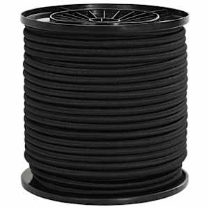 vidaXL Bungee k&ouml;ied 4 mm Must PP ja kumm