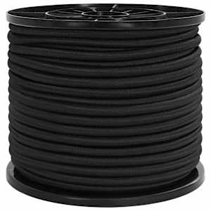 Bungee šňůry 80 mm Černá PP a guma - obrázek 2