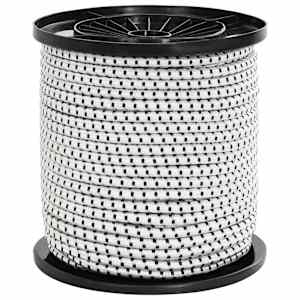 vidaXL Bungee k&ouml;ied 4 mm Must ja Valge PP ja kumm