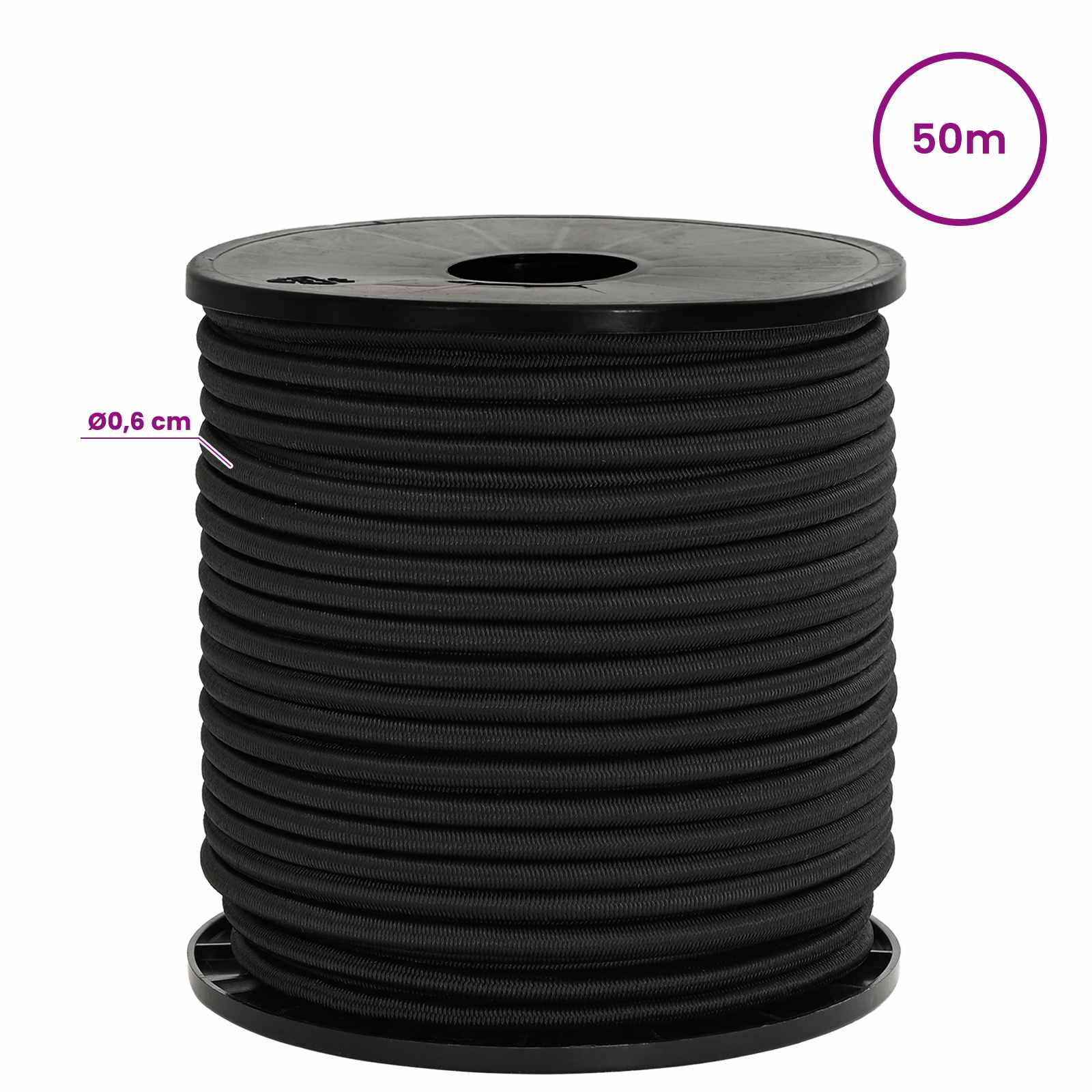 Бунджи въжета с куки 6 mm Черно PP и гума — изображение 4