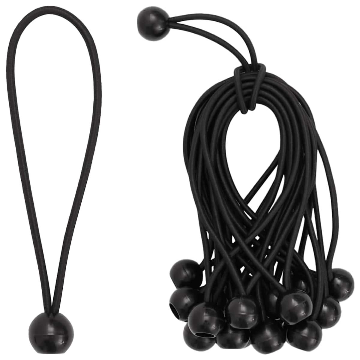Bungee Snore med Bolde Sort 4 mm x 22 cm Polypropylen - Billede 2