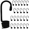 vidaXL Konksud 24 tk Must 10 mm x 5 cm Teras