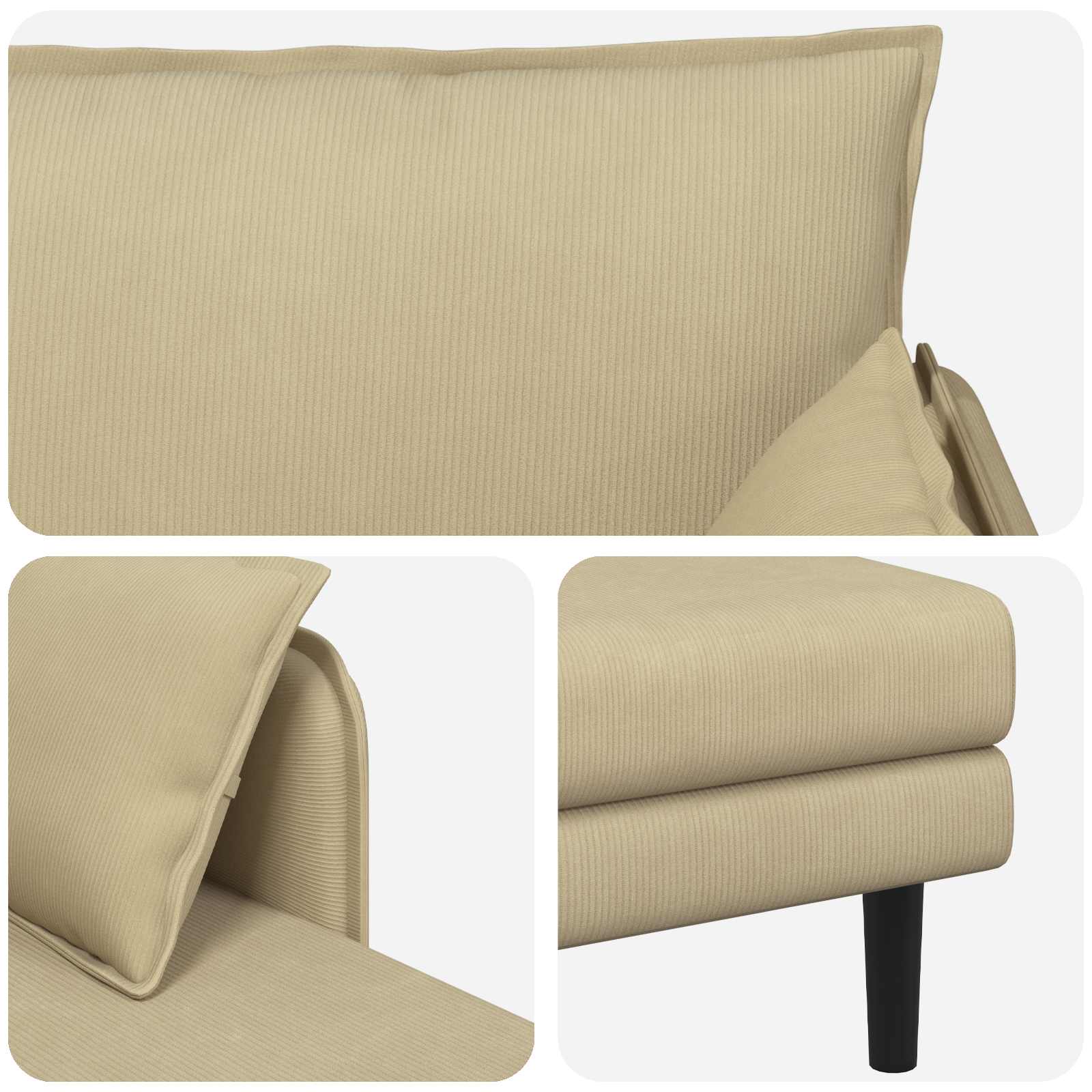 Velik počivalnik Siva zelena Mikrovlaknena tkanina