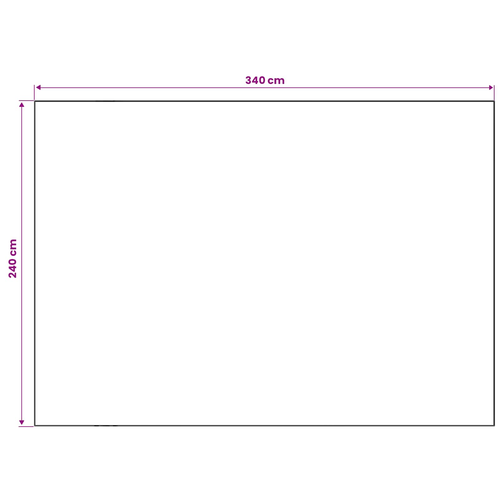 Preproga ORIZ Črn mrežast vzorec 240 x 340 cm 100% poliester
