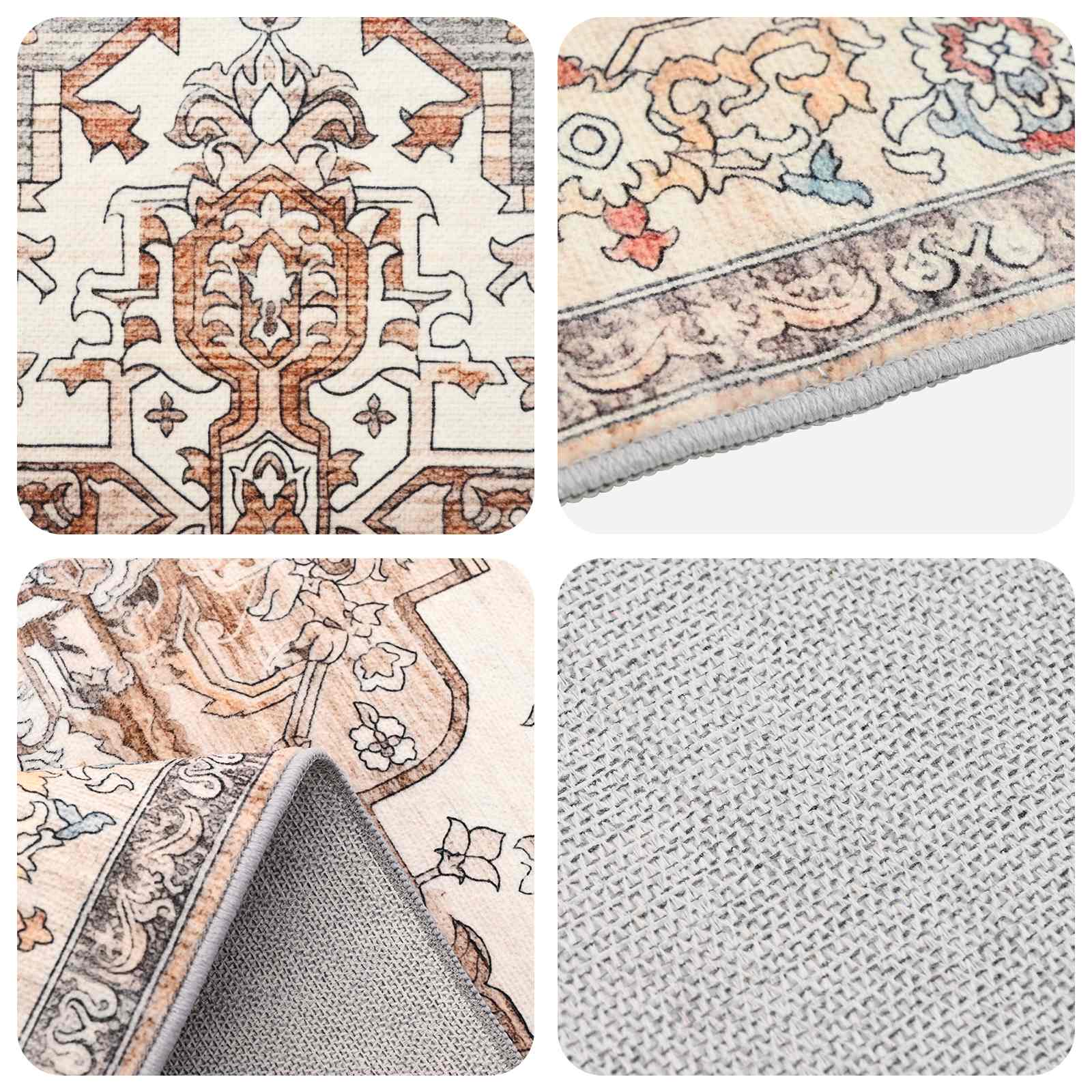 Vloerkleed ORIZ Bruin 80 x 200 cm 100% polyester image 3