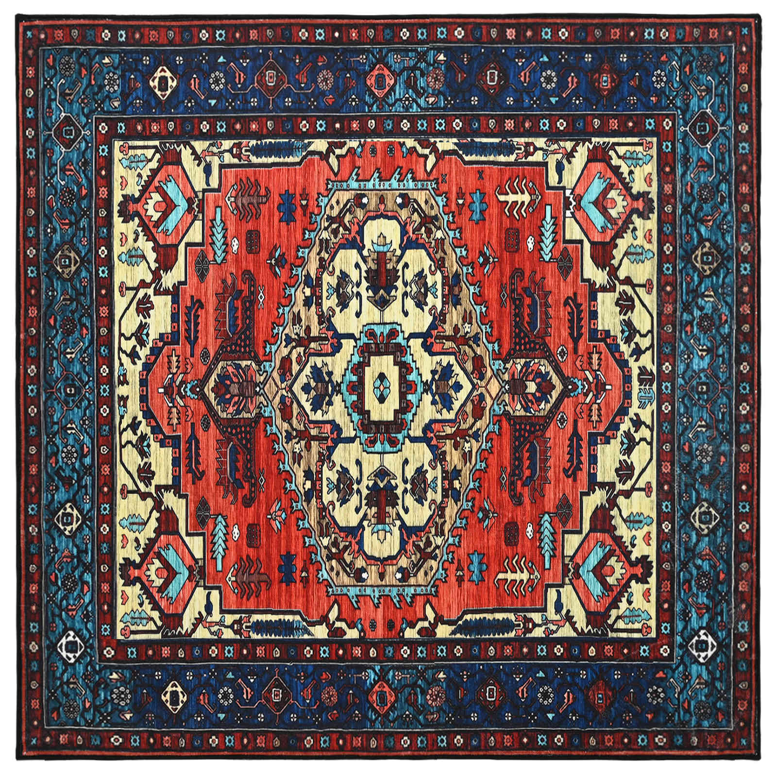 Vloerkleed ORIZ Rood 200 x 200 cm 100% polyester image 2