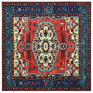 Koberec ORIZ Červená 200 x 200 cm 100% polyester - obrázek 2