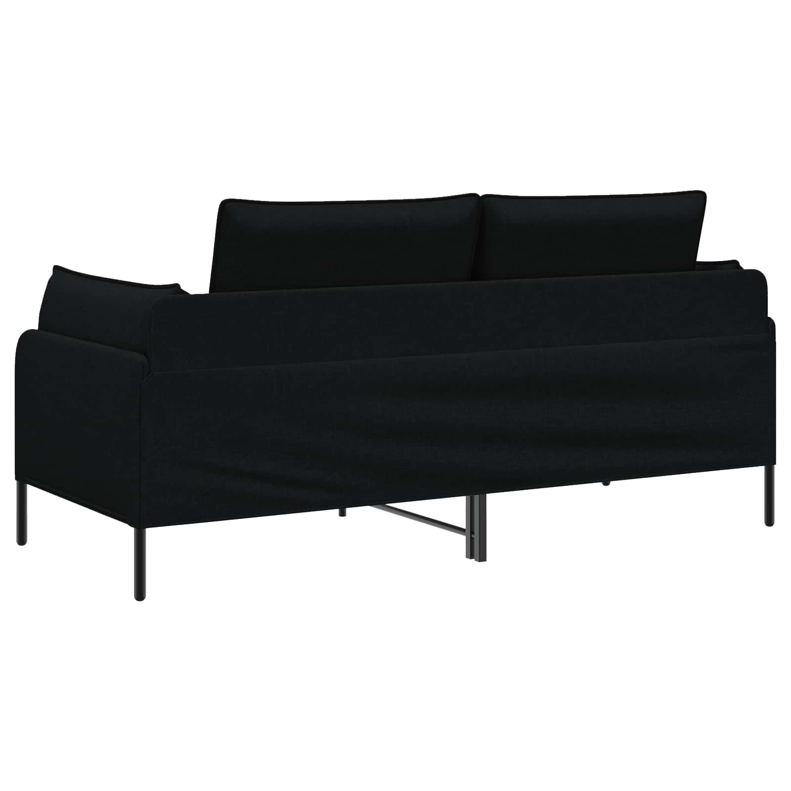 Kavč za 2 osebi Črna 188 x 81 x 89 cm Blago