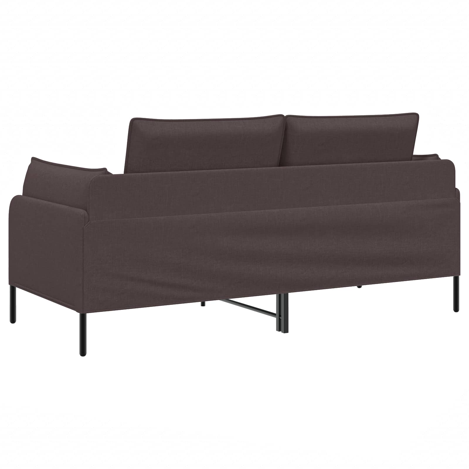 Kavč za 2 osebi Temno rjava 188 x 81 x 89 cm Blago