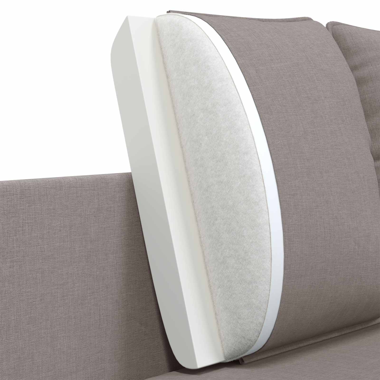 Kavč za 2 osebi Taupe 188 x 81 x 89 cm Blago