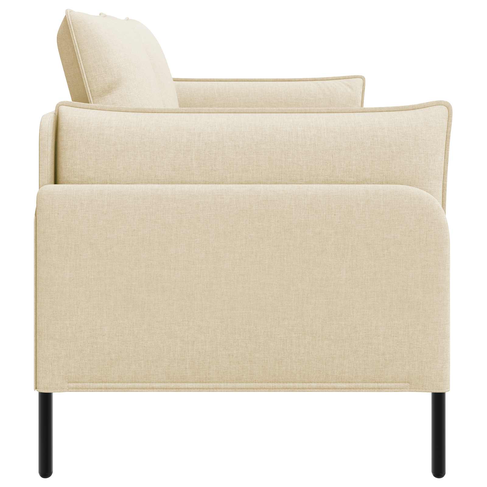 Kavč za 2 osebi Krem 188 x 81 x 89 cm Blago