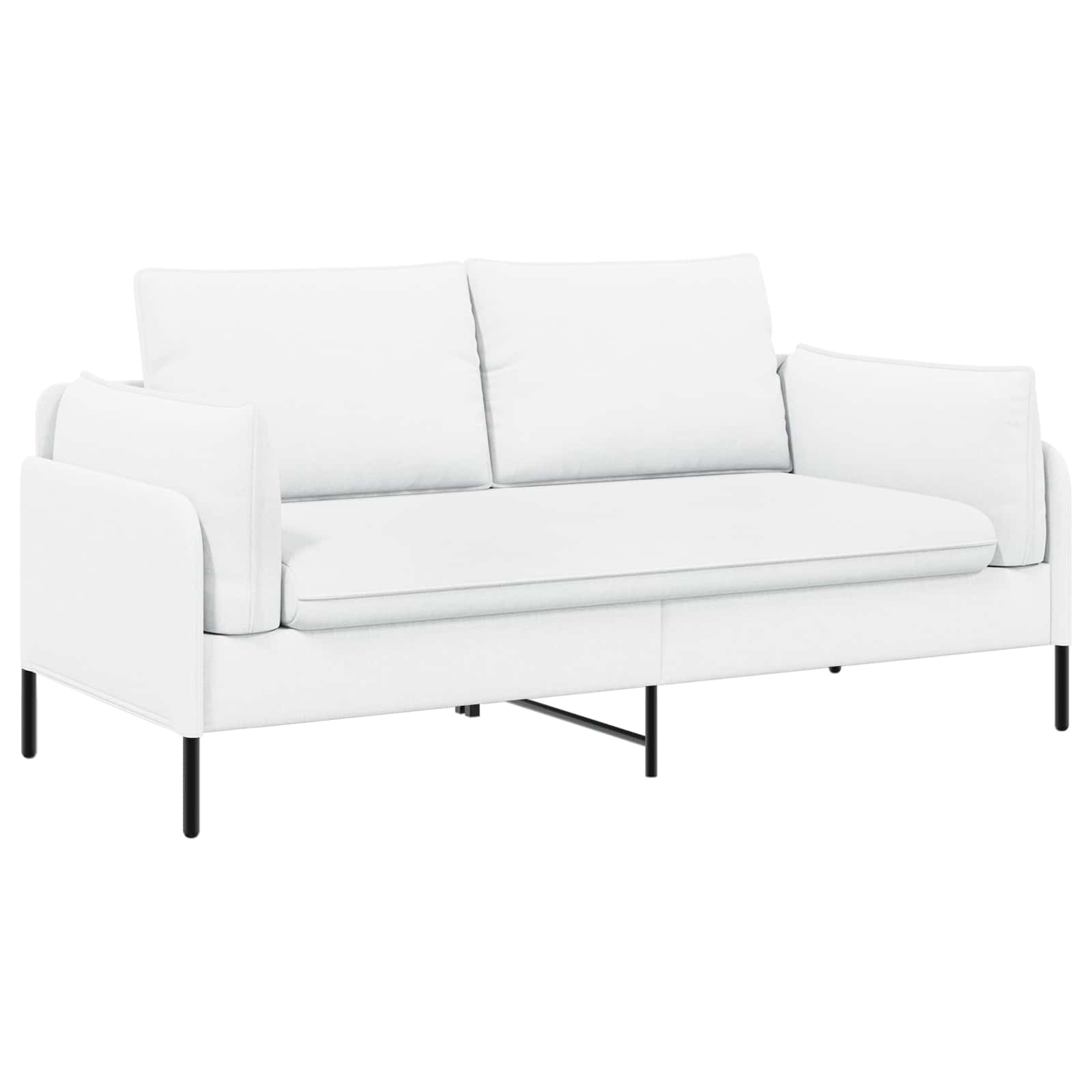 Kavč za 2 osebi Bela 188 x 81 x 89 cm Blago