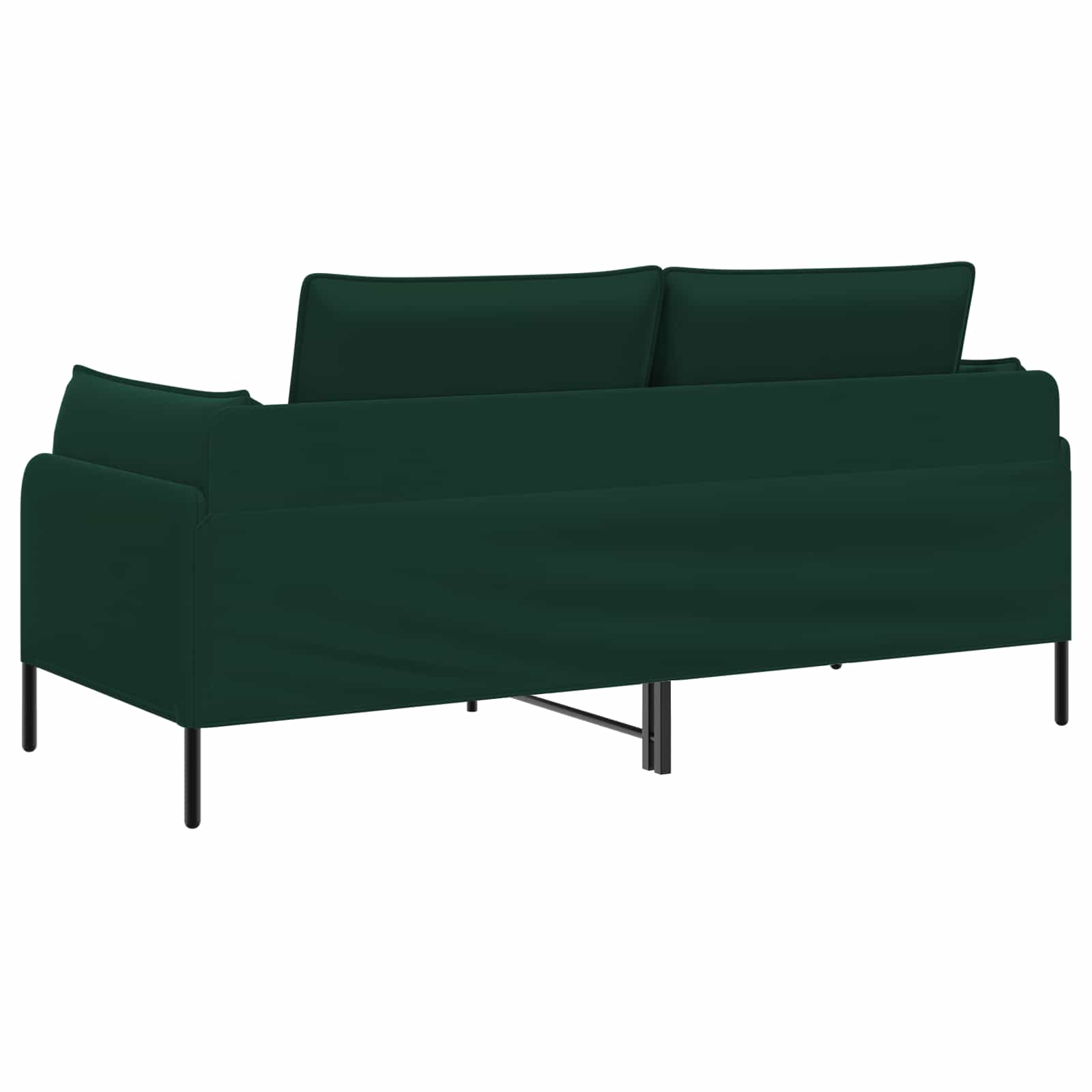 Kavč za 2 osebi 2-sedežni Temno zelena 188 x 81 x 89 cm Žamet