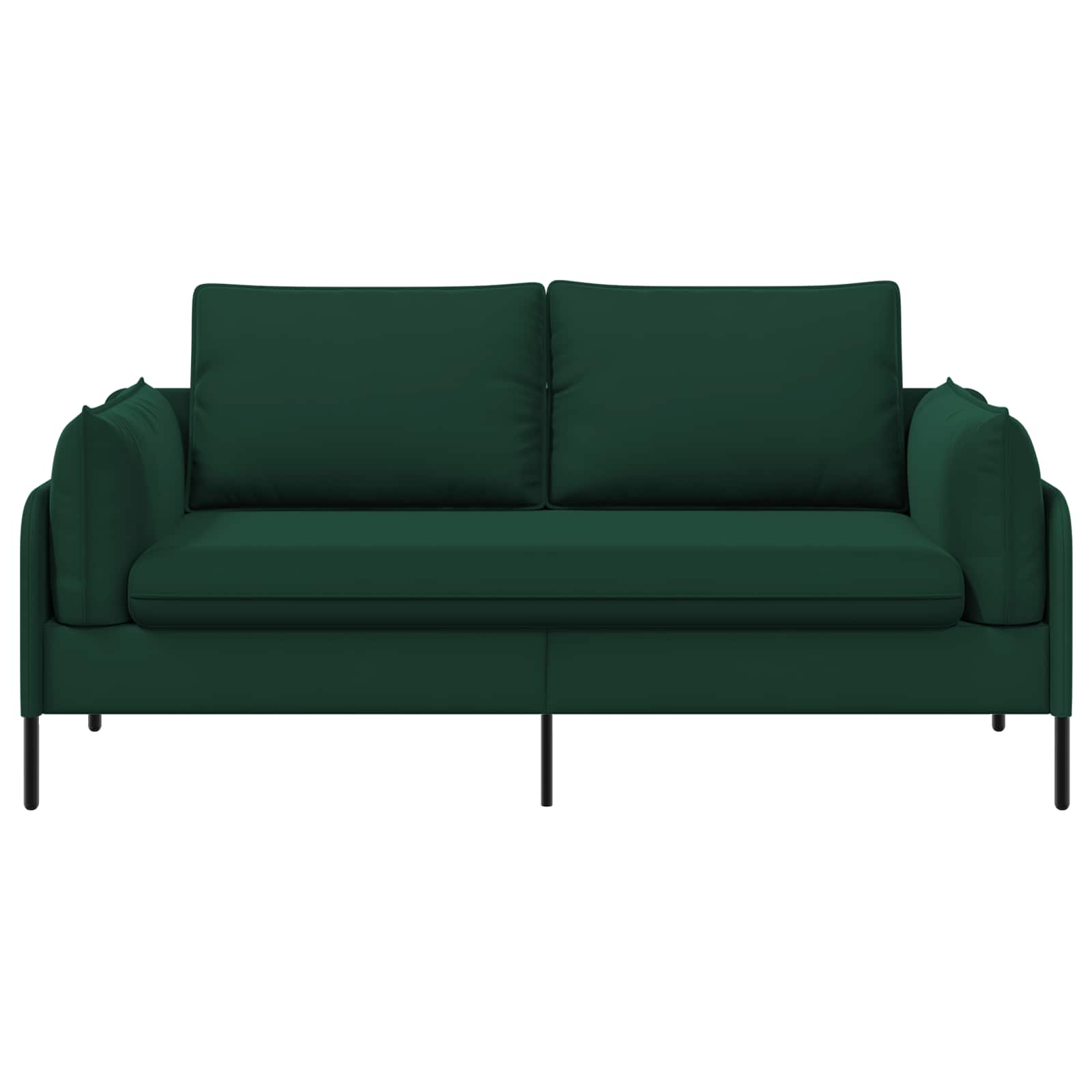 Kavč za 2 osebi 2-sedežni Temno zelena 188 x 81 x 89 cm Žamet