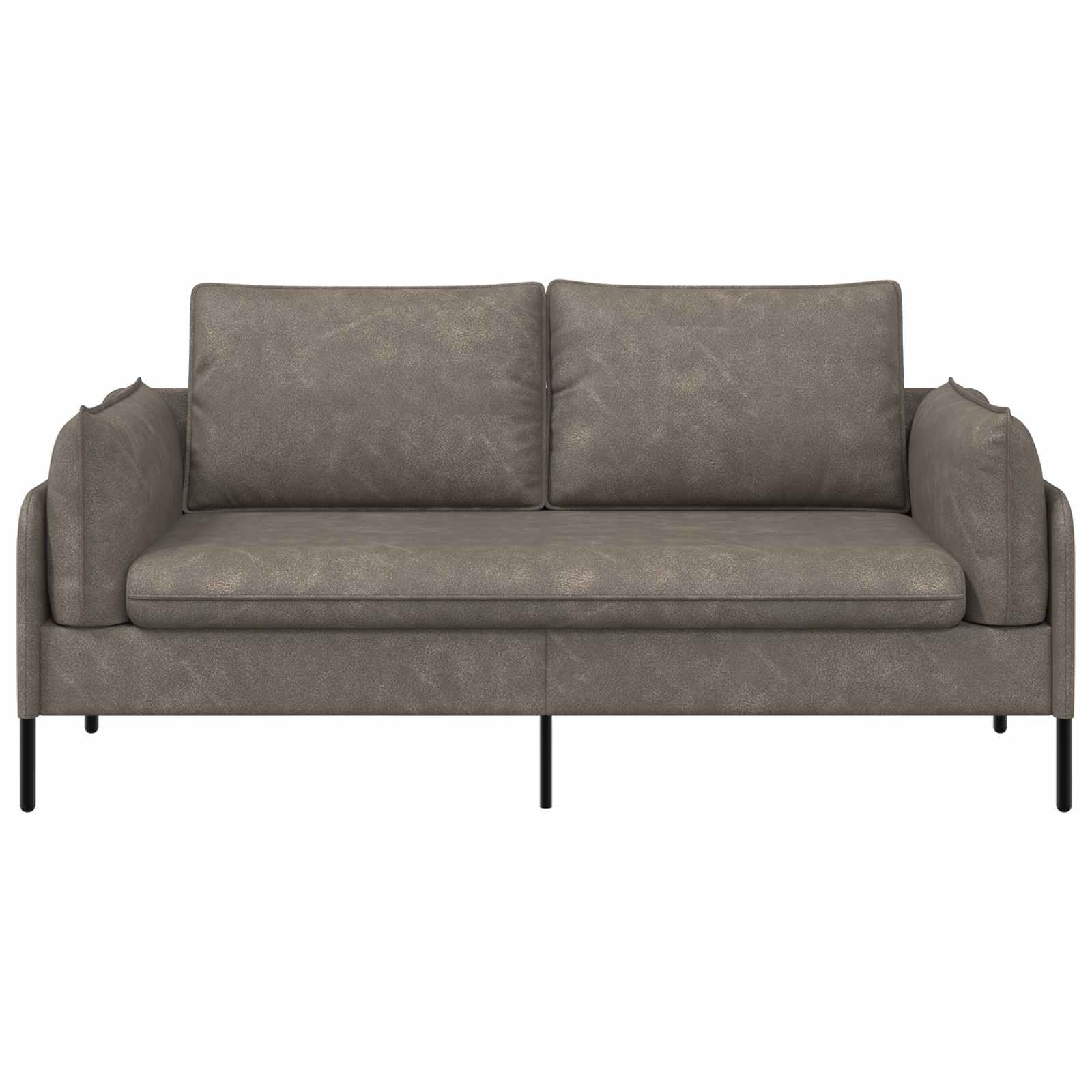 vidaXL - 2-Zits - Sofa - Grijs - 188 - x - 81 - x - 89 - cm - Kunstleer
