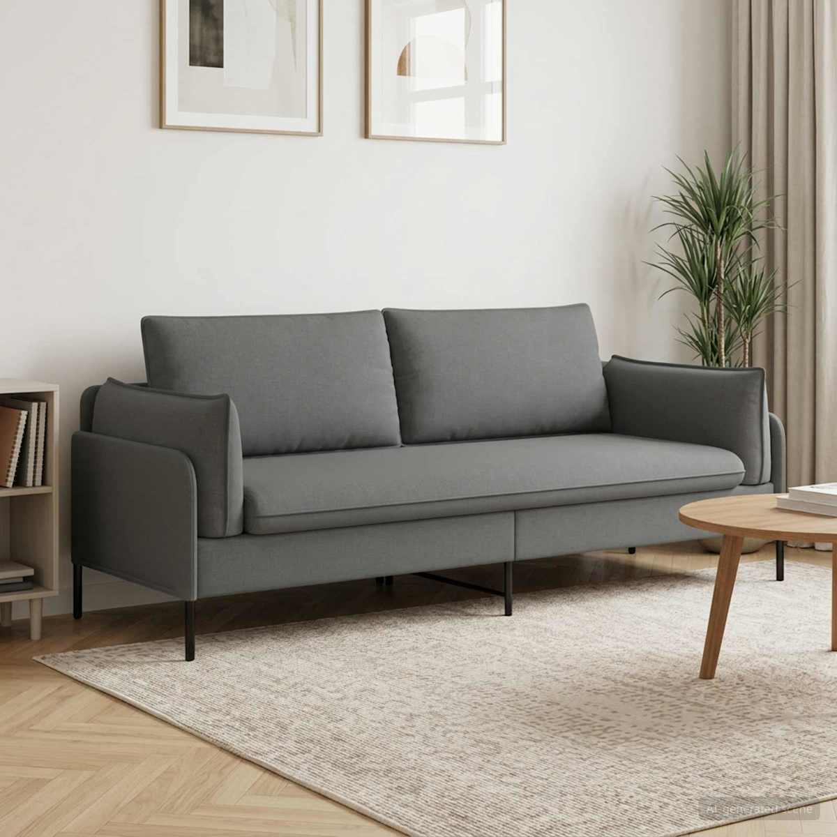 Sofa 222 x 81 x 89 cm Stof