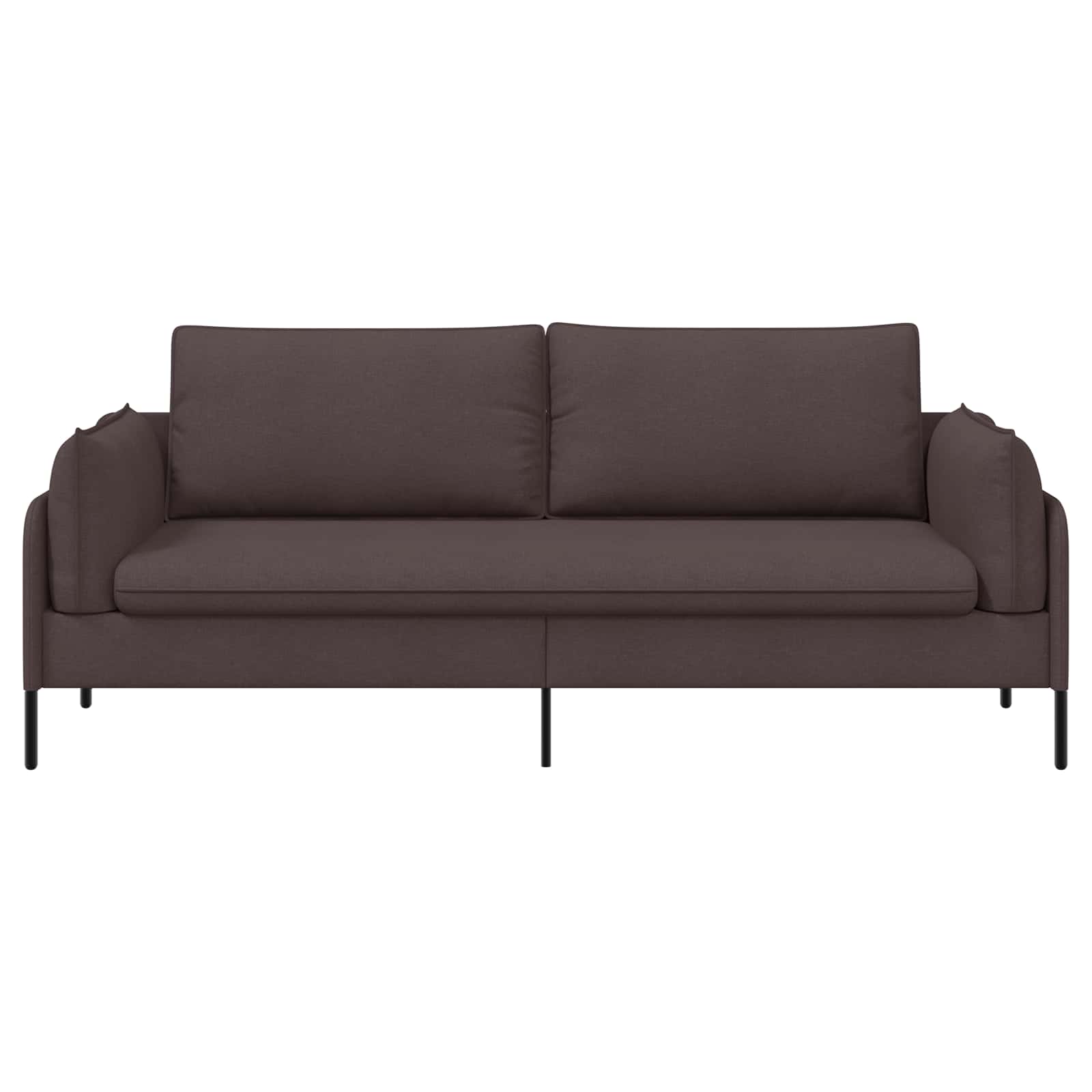 vidaXL - 3-Zits - Sofa - Donkerbruin - 222 - x - 81 - x - 89 - cm - Stof