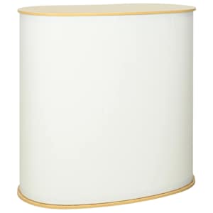 vidaXL Messilett Helepruun ja valge 90 x 48 x 93 cm Tehispuit ja PP
