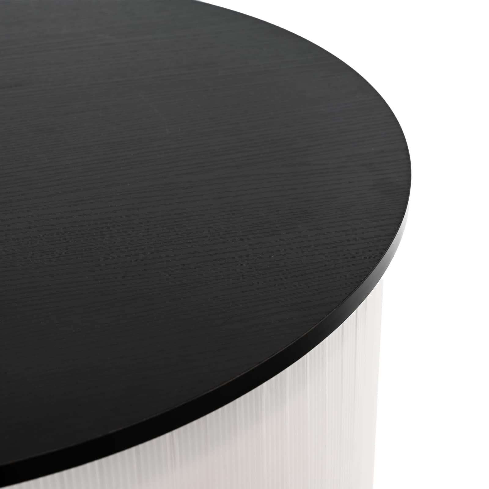 vidaXL Messetheke Schwarz und Weiß Ø 60 x 93 cm Holzwerkstoff und PP – Bild 4