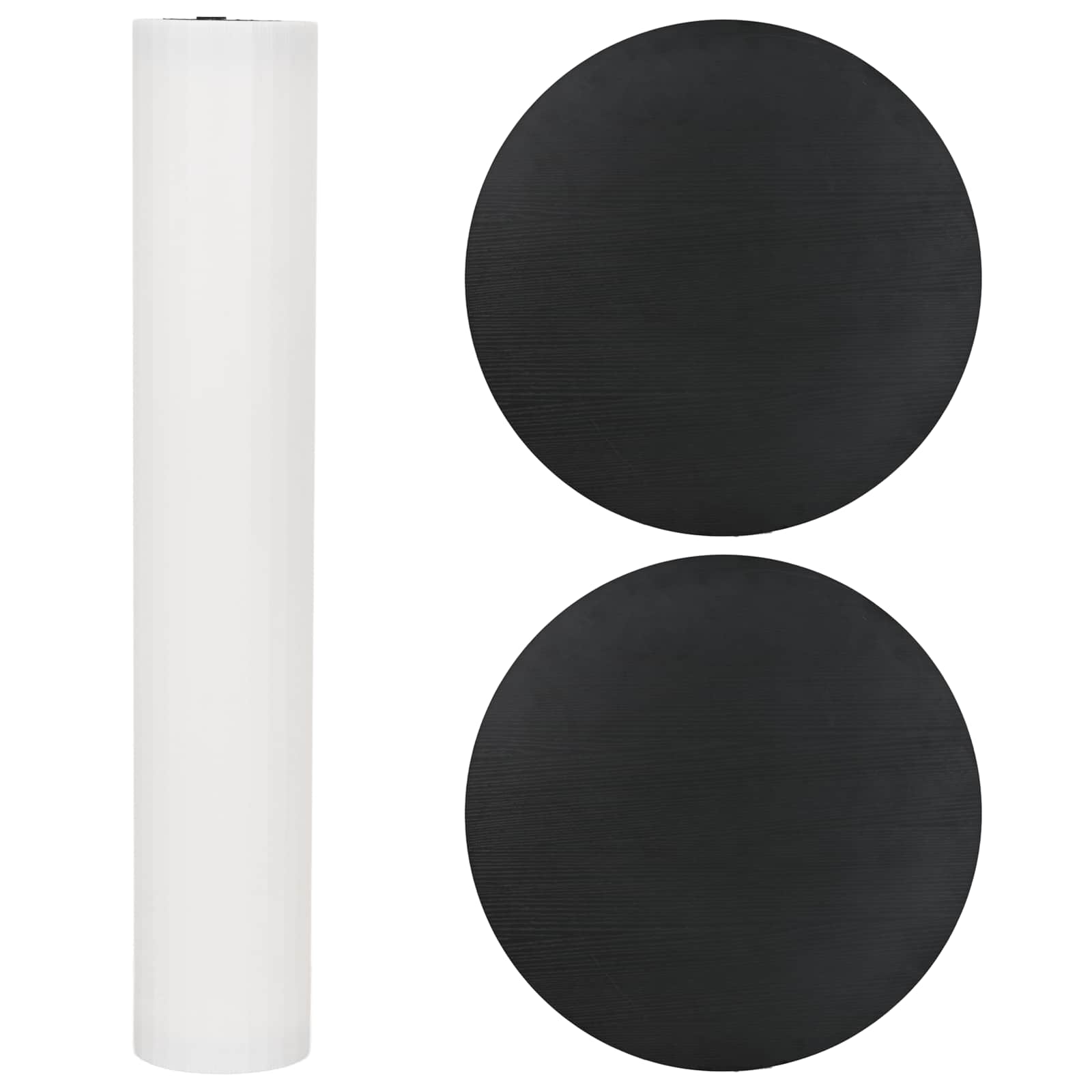 vidaXL Messetheke Schwarz und Weiß Ø 60 x 93 cm Holzwerkstoff und PP – Bild 7