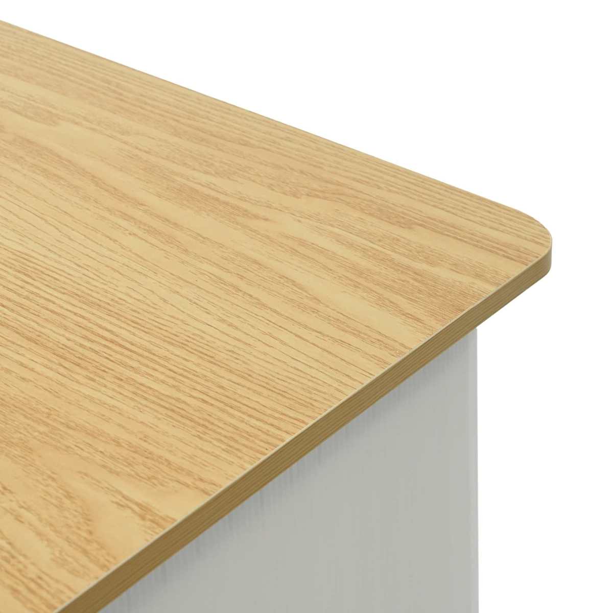 Messebord Lys brun og hvid 80 x 40 x 93 cm - Billede 6