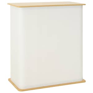 vidaXL Messilett Helepruun ja valge 80 x 40 x 93 cm Tehispuit ja PP