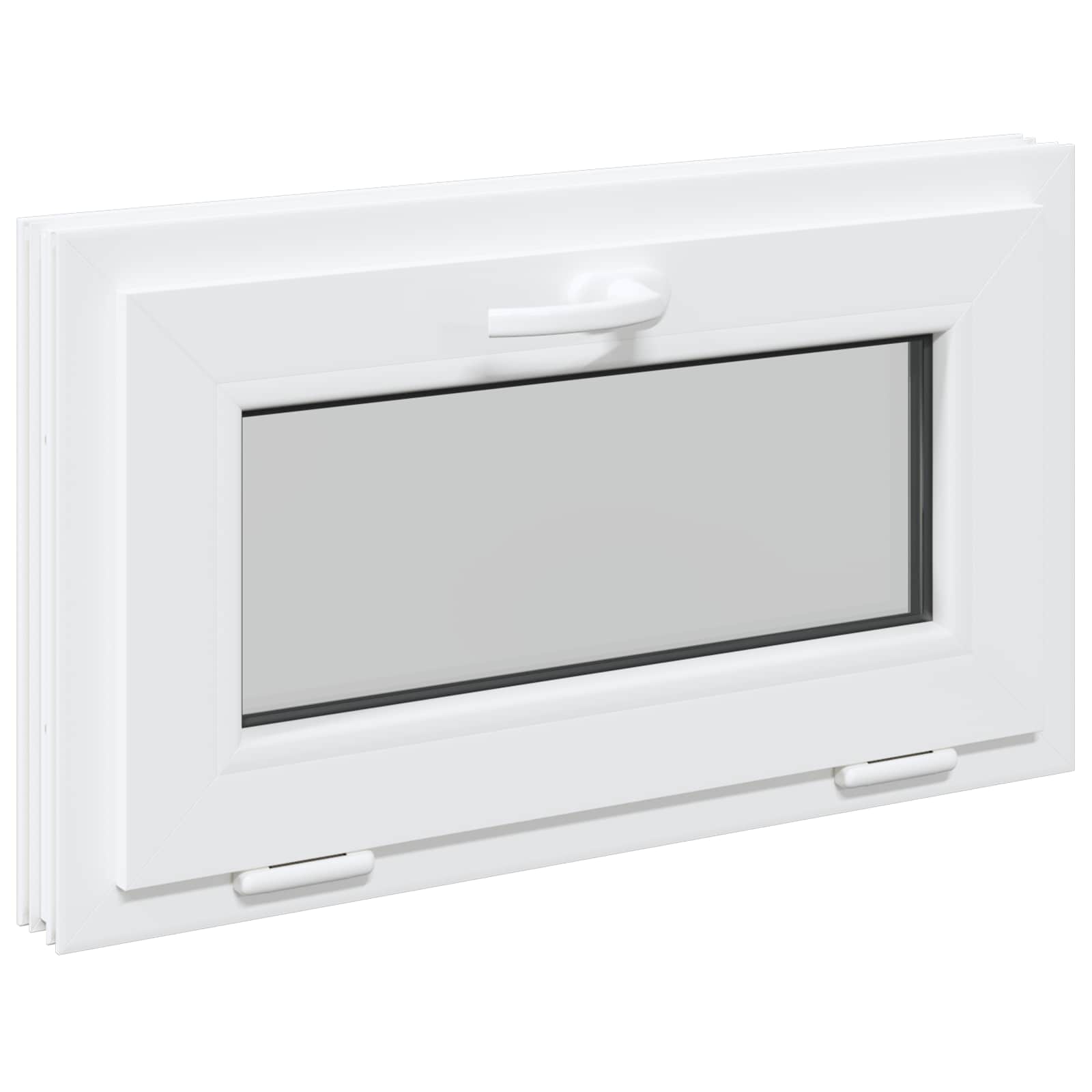 vidaXL - Kleur - binnenkant - kelderraam - Wit - RISOR - 70 - x - 45 - cm