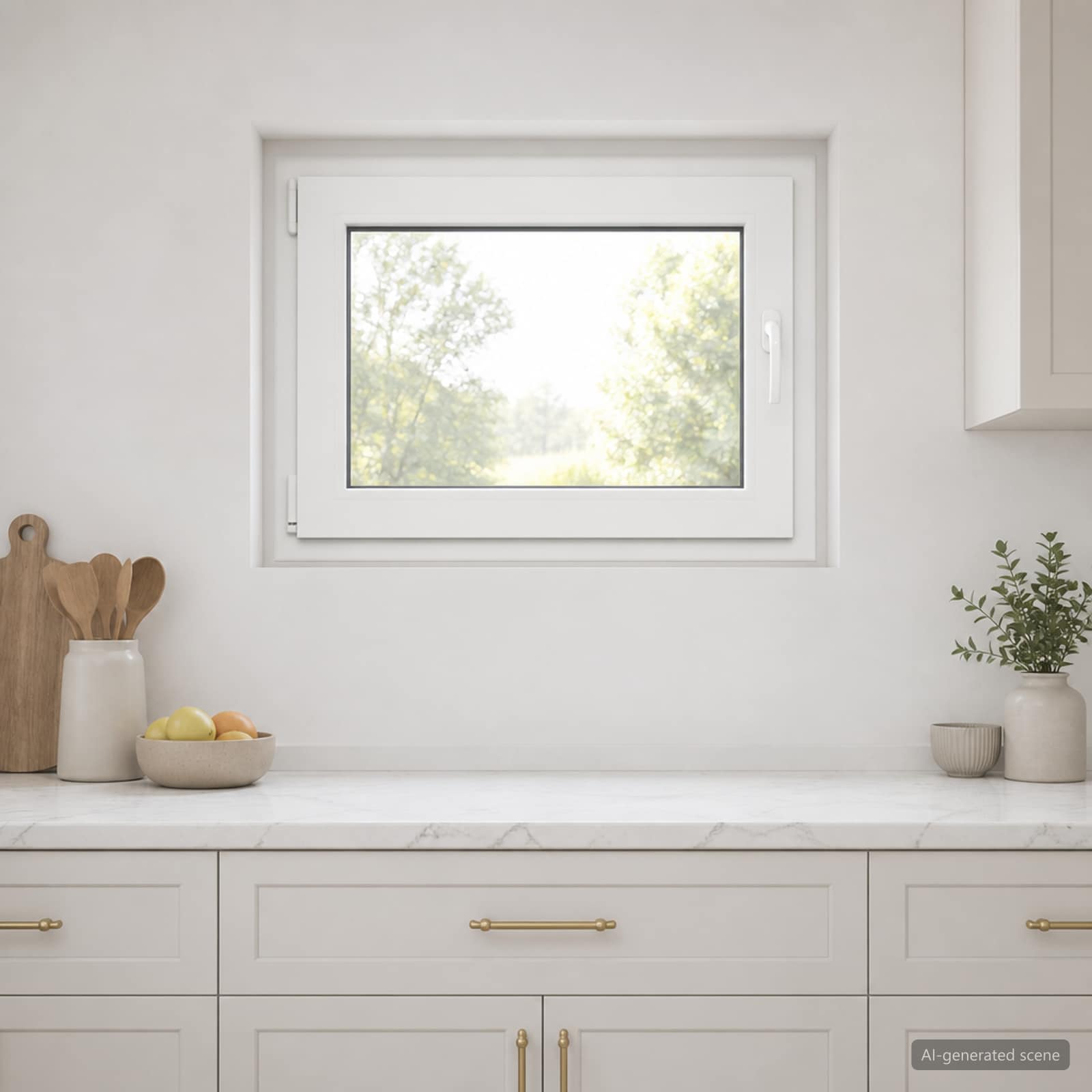 vidaXL Kældervindue RISOR 80 x 55 cm PVC og glas