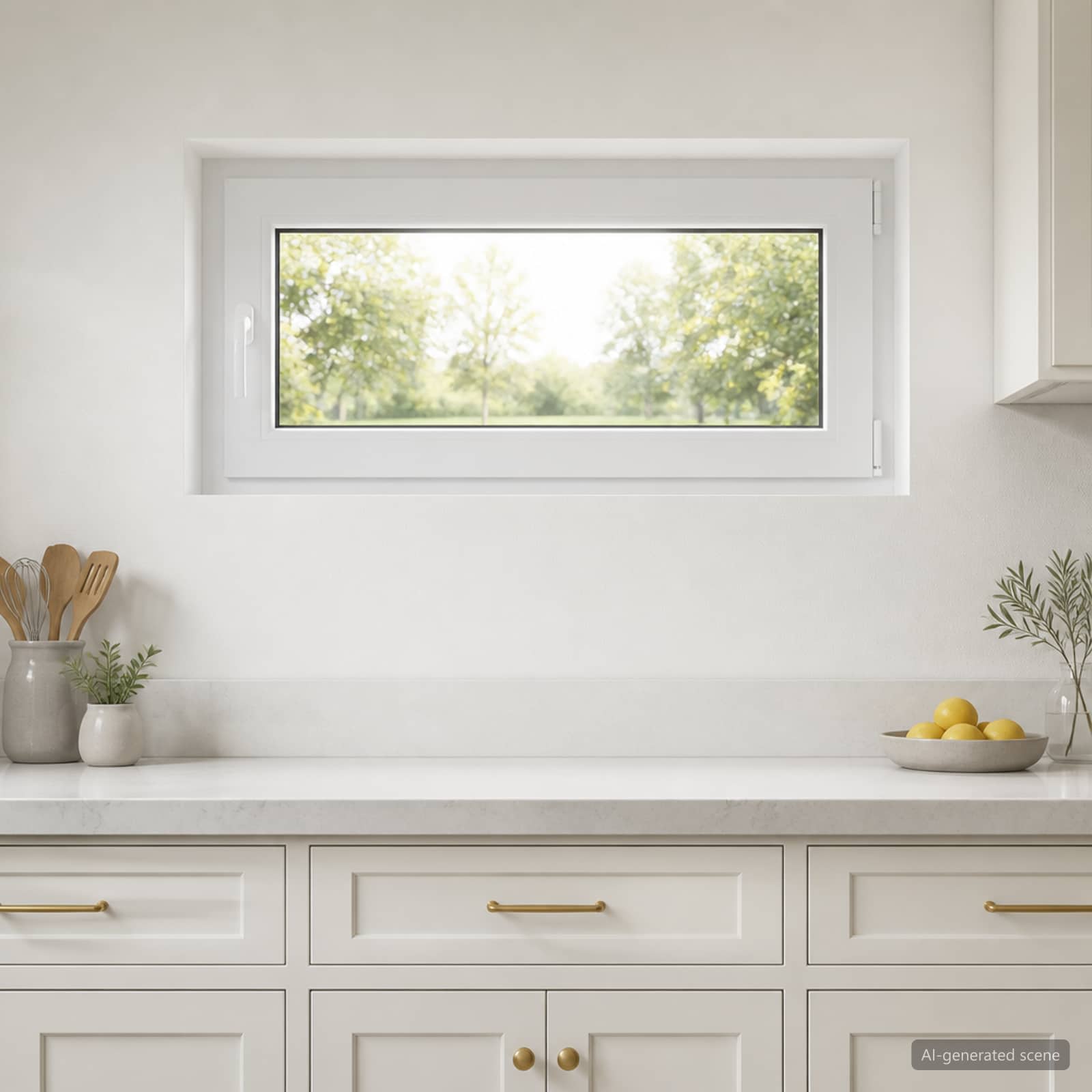 vidaXL Kældervindue RISOR 100 x 55 cm PVC og glas