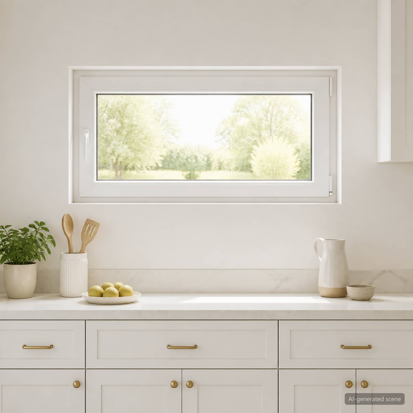 vidaXL Kældervindue RISOR 110 x 55 cm PVC og glas