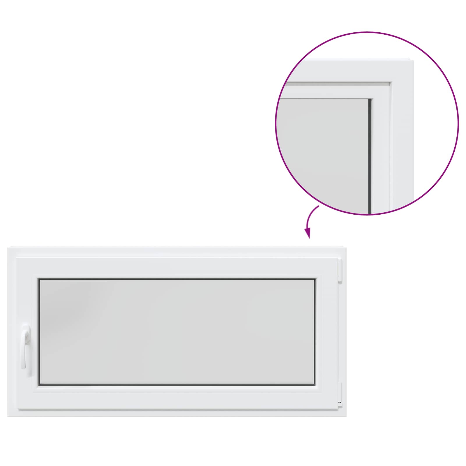 Прозорец за мазе RISOR 50 x 55 см PVC и стъкло — изображение 2